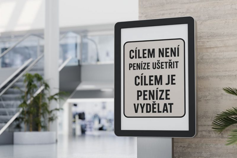 Cílem není peníze ušetřit. Cílem je peníze vydělat